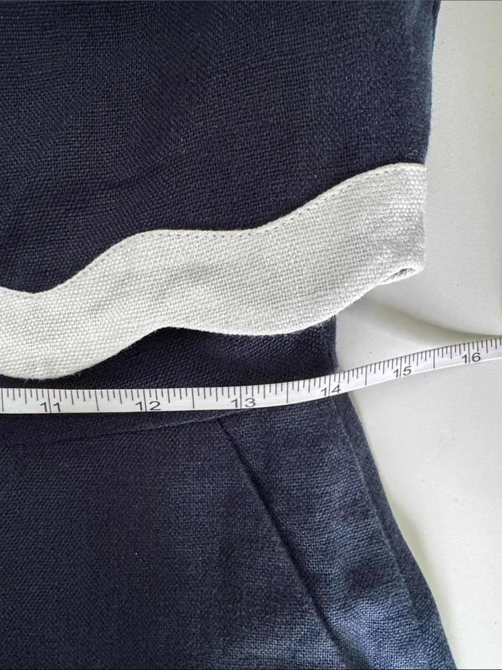 J. Crew Linen Scallop Detailed Dress Size 4